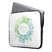 2026 blue/green laptop case ラップトップスリーブ (正面左)