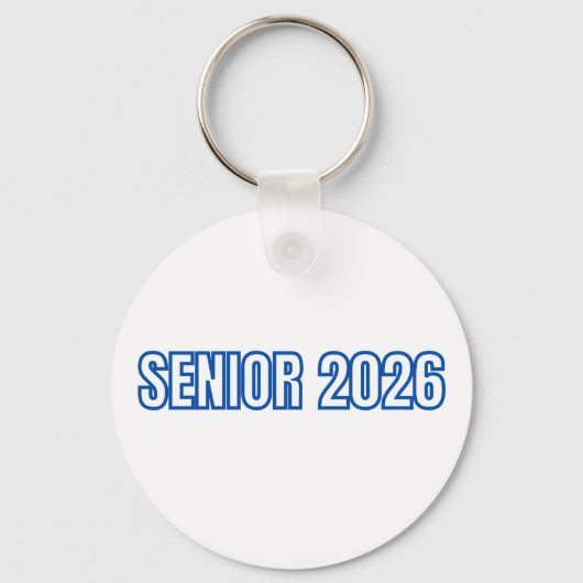 2026 Blue Varsity Senior Custom Name Keychain キーホルダー (正面)