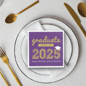 2026 Bold Gold Sketch Text Modern Graduation Party スタンダードカクテルナプキン
