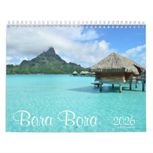 2026 Bora Bora風景写真 カレンダー