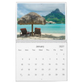 2026 Bora Bora landscape photography カレンダー (1月 2027)