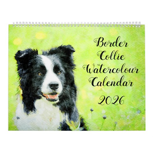 2026 Border Collie Sheep Dog Mom Owner Lover Gift カレンダー (カバー)
