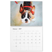 2026 Boston Terrier Dog Owners Lovers Bostons Gift カレンダー (2月 2027)