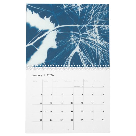 2026 Botanical Wall Art Calendar カレンダー (1月 2026)