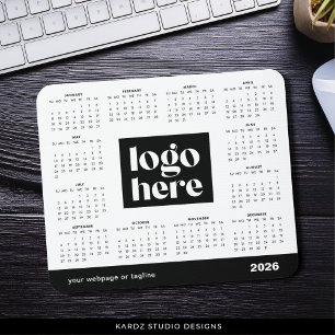 2026 Business Logo Full Yearカレンダーマウスパッド マウスパッド