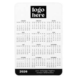 2026 Business Logo Magnet Calendar マグネット