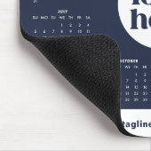 2026 Business Logo Navy Blue Full Year Calendar マウスパッド (コーナー)