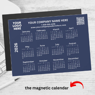 2026 Business Your Logo QRコードカレンダーマグネット