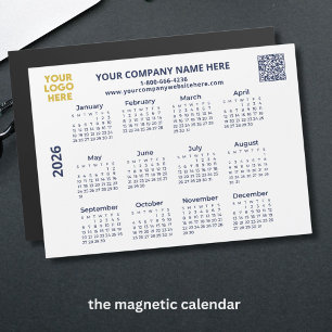 2026 Business Your Logo QRコードカレンダーマグネット