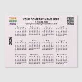 2026 Business Your Logo QRコードカレンダーマグネット (正面)