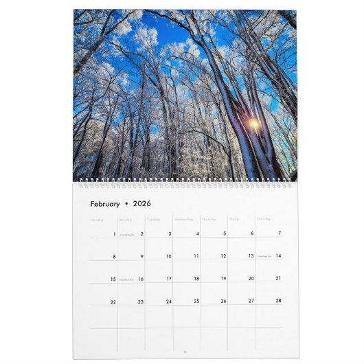 2026 Calendar カレンダー (2月 2026)