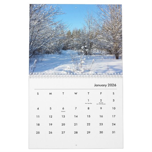 2026 Calendar カレンダー (1月 2026)