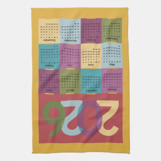 2026 Calendar キッチンタオル (縦)