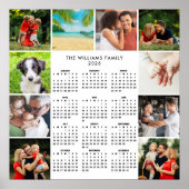 2026 Calendar 10 Photo Collage Family ポスター (正面)