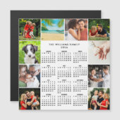 2026 Calendar 10 Photo Collage Family Magnet (正面/裏面)