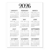 2026 Calendar #1 Four Rows, Three Columns ラバースタンプ (インプリント)