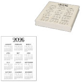 2026 Calendar #1 Four Rows, Three Columns ラバースタンプ (押印)
