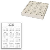 2026 Calendar #2 Four Rows, Three Columns ラバースタンプ (押印)