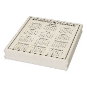 2026 Calendar #3 Four Rows, Three Columns, Name ラバースタンプ (スタンプ)