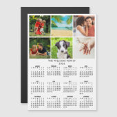 2026 Calendar 6 Photo Collage Modern Magnet (正面/裏面)