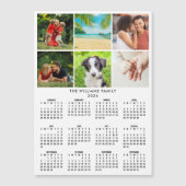 2026 Calendar 6 Photo Collage Modern Magnet (正面)