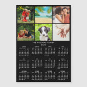 2026 Calendar 6 Photo Collage Modern Magnet (正面)