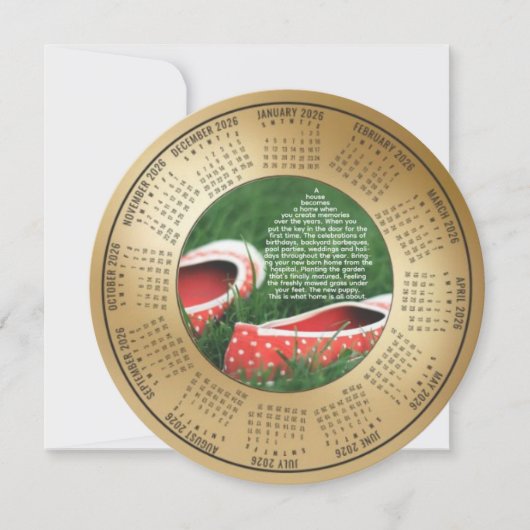 2026 Calendar A House Becomes A Home シーズンカード (正面)