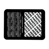 2026 Calendar Add 1 Photos Magnet Black マグネット (横)
