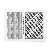 2026 Calendar Add 1 Photos Magnet White マグネット (横)