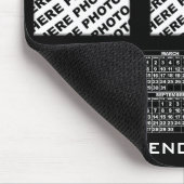 2026 Calendar Add 3 Vertical Photos Mousepad Black マウスパッド (コーナー)