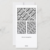 2026 Calendar Add 4 Photos Card Simple Black White シーズンカード (裏面)