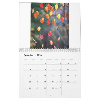 2026 Calendar (Autumn Leaves- Created by Grok) カレンダー