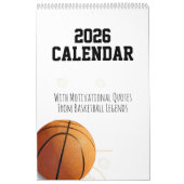 2026 Calendar Basketball Inspirational Quotes  カレンダー (カバー)