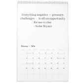 2026 Calendar Basketball Inspirational Quotes  カレンダー (2月 2026)
