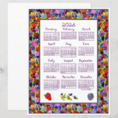 2026 Calendar Berries Art Frame Berry Fabric Font (正面/裏面)