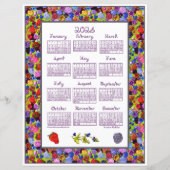 2026 Calendar Berries Art Frame Berry Fabric Font (正面)