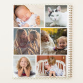 2026 Calendar Blush Pink Gold Family Photo Collage プランナー手帳 (裏面)