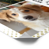 2026 Calendar Blush Pink Gold Family Photo Collage ポスター (角)