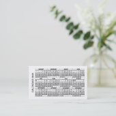 2026 Calendar Business Card horizontal White 名刺 (スタンド正面)