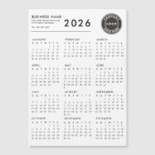 2026 Calendar Business Logo Custom Magnet (正面)