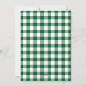 2026 Calendar Business Logo Green White Gingham シーズンカード (裏面)
