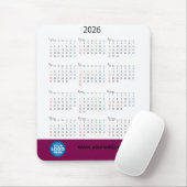2026 Calendar Business Logo Mouse Pad マウスパッド (マウス)