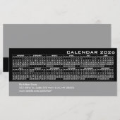 2026 Calendar Business Rack Card Black (正面/裏面)