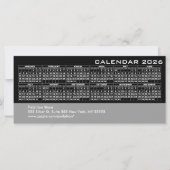 2026 Calendar Business Rack Card Black (正面)