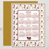 2026 Calendar Chinese Dragon Repeat  Fabric Font (正面/裏面)