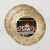 2026 Calendar Christmas with pets Holiday Card シーズンカード (正面/裏面)