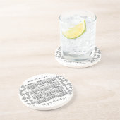 2026 Calendar Coaster Flowers White コースター (側面)