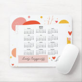 2026 Calendar Colorful Motivational Mouse Pad マウスパッド (マウス)