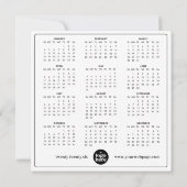 2026 Calendar Corporate Holiday Card シーズンカード (裏面)