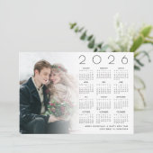 2026 Calendar Couple Photo Overlay Merry Christmas シーズンカード (スタンド正面)